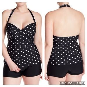 Simply Fit 2 Piece Black & White Swimwear